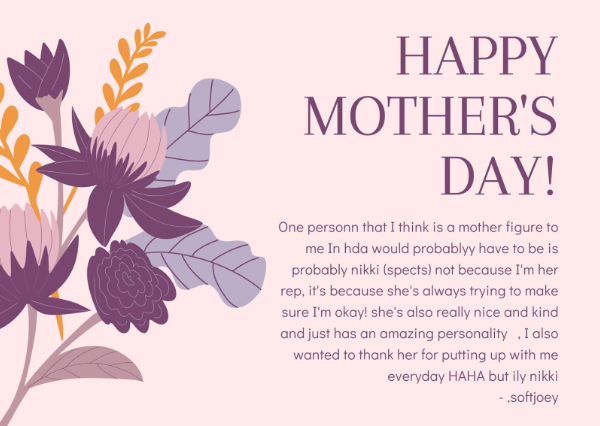 Happy Mother's Day!. To all of the mom's and mother-figures…